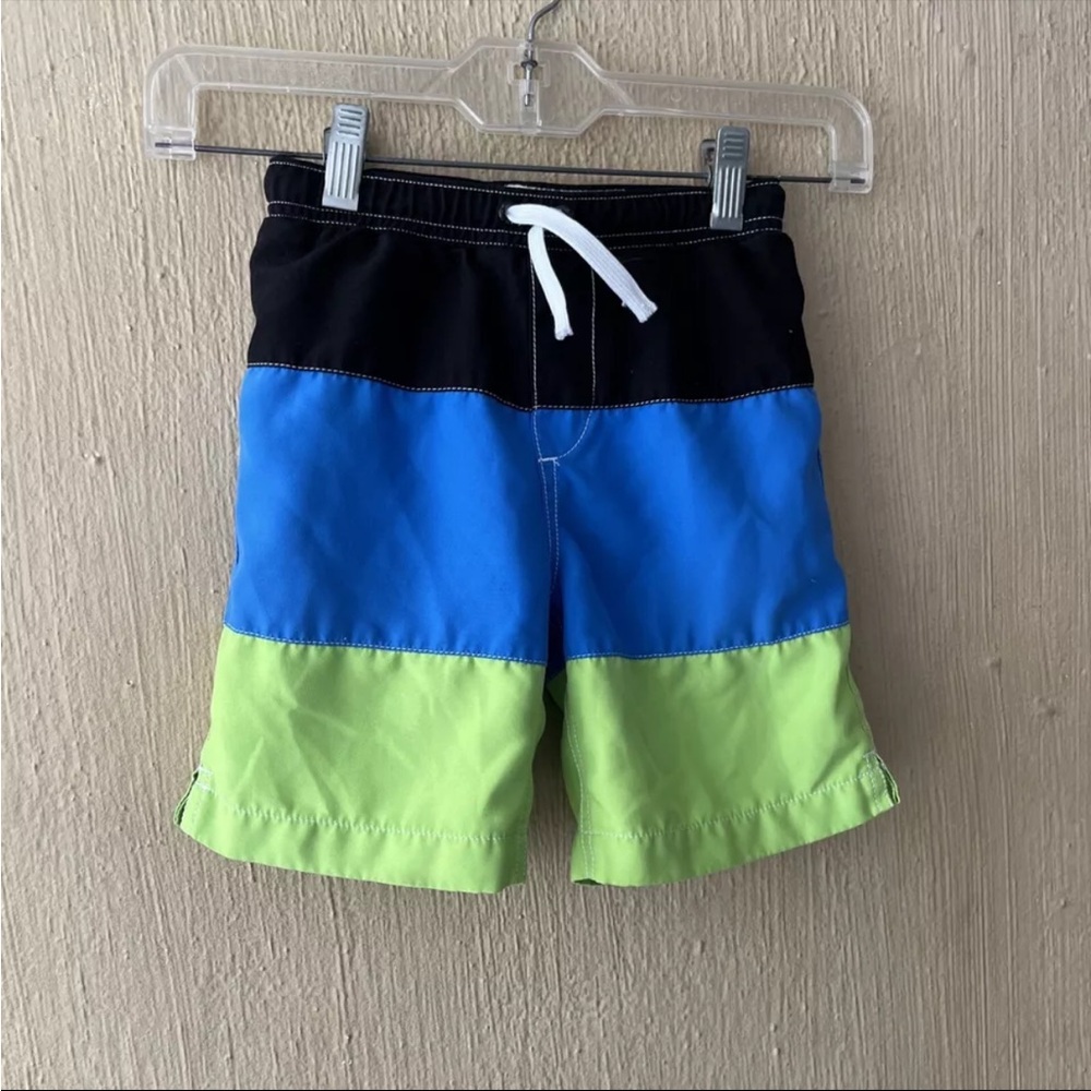 Boy's Lands' End Lined Swim Trunks shorts board Large 7S 7 slim READ***